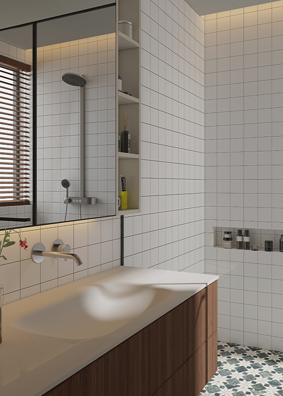 Lắp đặt nhanh, Bảng điều khiển tường silicat canxi Minecore Easytile xếp hạng chống cháy loại A